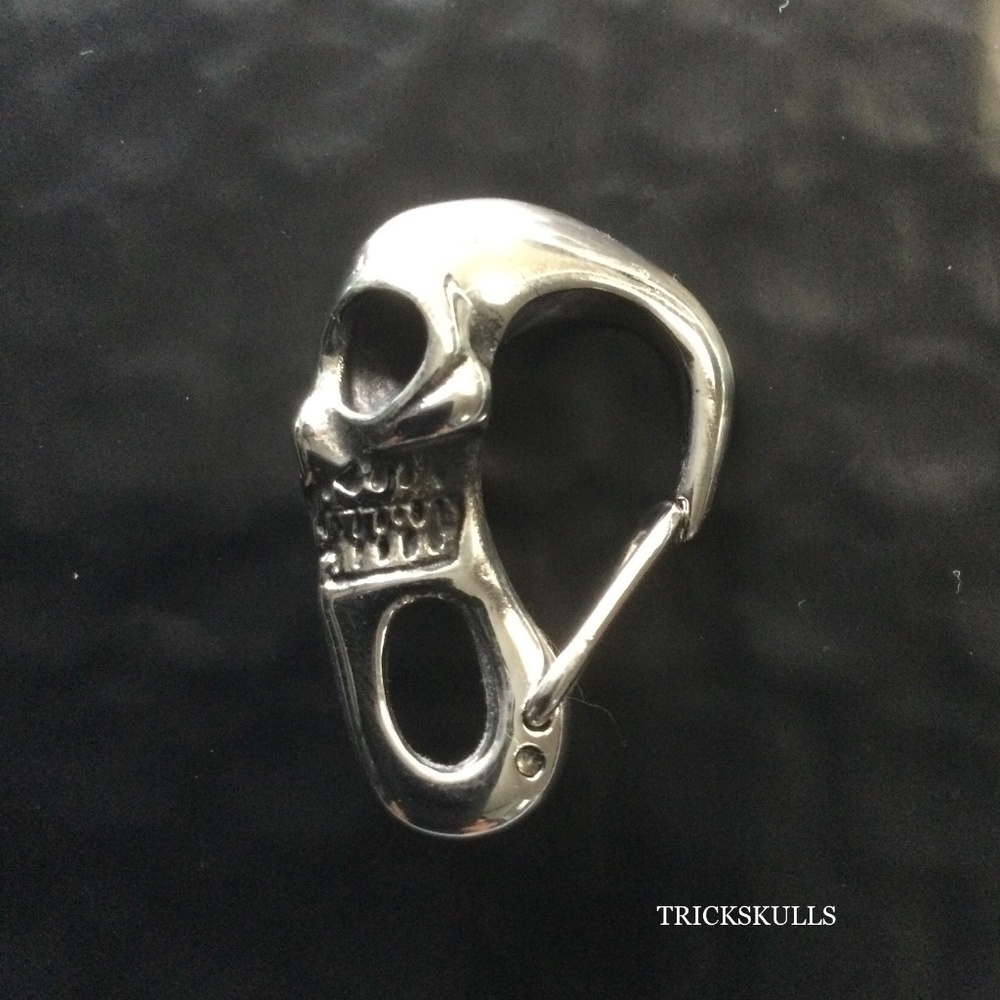 Skull Clip Carabiner Keychain Wallet Chain Hook DIY 316 Stainless Accessory